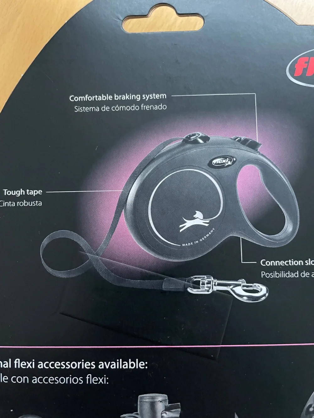 FLEXI Classic Tape Retractable Leash 16FT Large Black NEW
